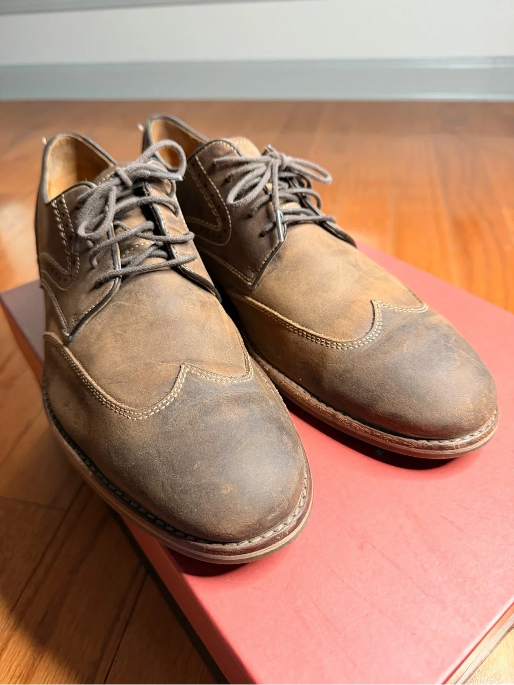 Johnston & Murphy Brown Leather Derby Oxfords
